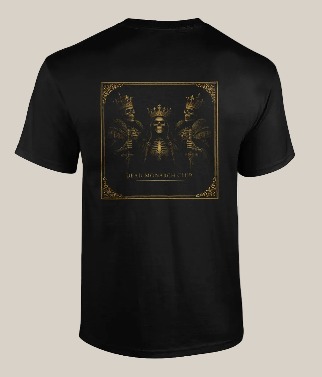 Black t-shirt on a white background
