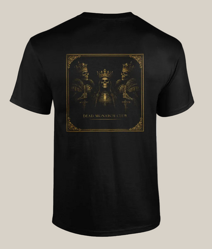 Black t-shirt on a white background