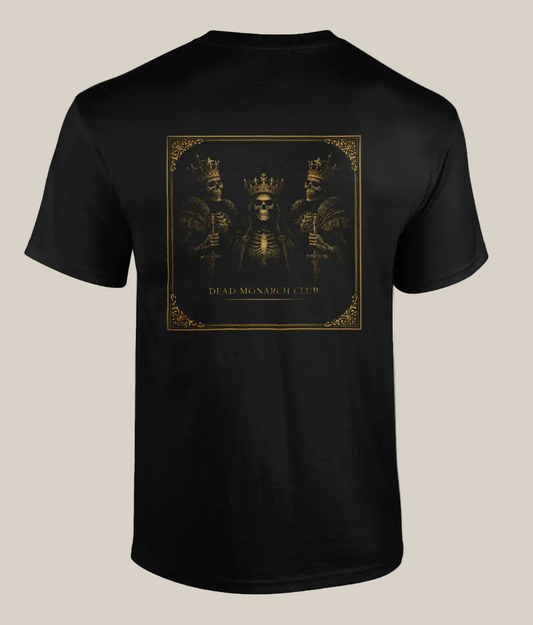 Black t-shirt on a white background